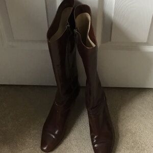 Vintage Salvatore Ferragamo Brown leather boots size 8 1/2